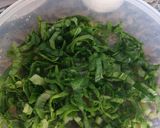 A picture of step 2 of Palak n Mooli mix besan paratha ya roti 😊.