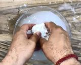 A picture of step 7 of How I made Mozzarella Cheese for first time.
