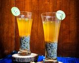 A picture of step 5 of Sharbat-e-Ishq (layered drink).