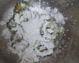 A picture of step 2 of Bitter melon pakoda.