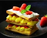 A picture of step 5 of Strawberry Mille-Feuille (with Gariguette Strawberries).