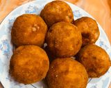 A picture of step 8 of Crispy stuffed yam balls.