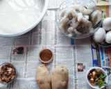 A picture of step 1 of Prawn Dum Biryani.