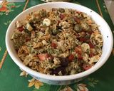 Une image de l'étape 14 de Salade de farfalles aux légumes, viandes grillées et olives.