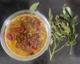 A picture of step 5 of Neem flower rasam.