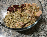 A picture of step 2 of Red bean tuna toast.