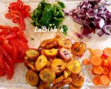 A picture of step 1 of Fried Plantain Fritata.