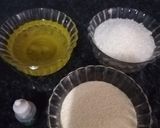 A picture of step 1 of Haryali Halwa.
