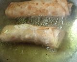 A picture of step 3 of Spring rolls with leftover mixed vegetables.