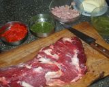 Foto del paso 2 de la receta: Colita de cuadril mechada con papas rústicas