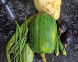 A picture of step 1 of Vegetables Santula.