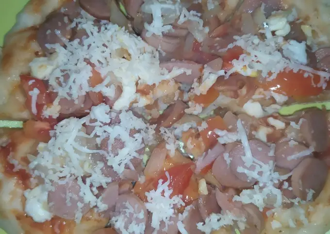 Langkah-langkah untuk membuat Resep Pizza rumahan simpel tanpa open