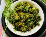 A picture of step 3 of Dil Leaves Stir Fry.