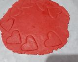 A picture of step 3 of Vanilla Heart cookies.