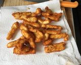 A picture of step 3 of Halloumi sticks.