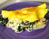 Foto del paso 3 de la receta: Tortilla esponjosa de champiñones y espinacas al cabrales