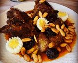 Une image de l'étape 6 de Tajine d’agneaux aux pruneaux à la marocaine.