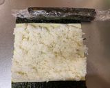 A picture of step 3 of Japanese Flag 🇯🇵 Roll Sushi.