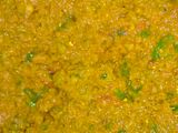 Hare choliya and garlic chutney