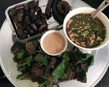 Hình bước làm 8 của món Lòng non dồi thịt sườn sụn nướng