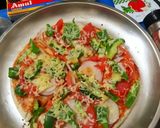 कैप्सिकम पिज़्ज़ा (capsicum pizza recipe in Hindi) रेसिपी चरण 7 फोटो