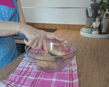 A picture of step 2 of Lenten Fritters with Custard.