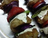 A picture of step 5 of Chutney bomb tikki with spicy creamy coconut sauce.