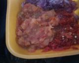 A picture of step 1 of Stir fried macaroni.