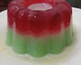 Foto langkah ke 3 dari resep Puding pandan jelly stroberi 🍓🍓.