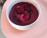 A picture of step 2 of Pink Beet Eggs.