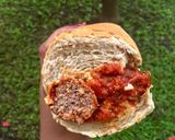 A picture of step 14 of Meatball sub.