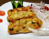 A picture of step 4 of Reshmi kabab.