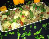 A picture of step 10 of Chinese style Qeema veggies.