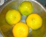 A picture of step 1 of Orange burfi.