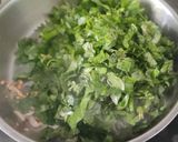 A picture of step 3 of Thotakura leaves subji.