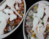 港式料理 ~ 簡易焗烤白汁雞皇飯的食譜步驟10照片