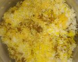 A picture of step 5 of Chicken Tikka biryani & crispy chicken pieces.