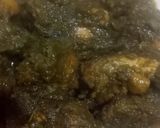 A picture of step 4 of Fenugreek chicken.
