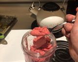 A picture of step 3 of Raspberry peach sorbet.