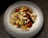 Φωτογραφία βήματος 3 της συνταγής Farfalle φούρνου με πράσα, ντοματίνια 😋