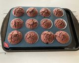A picture of step 6 of Chocolate and beetroot muffins.