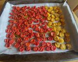 A picture of step 1 of Orecchiette with Burrata, Confit Cherry Tomatoes & Coppa.