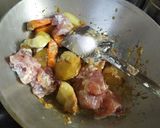 A picture of step 3 of Chicken Kasha.