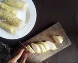 Foto langkah ke 7 dari resep Chicken Egg Roll + Salad ala HOKBEN | No Blender/Foodprocessor.