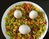 Hình bước làm 1 của món Nui chiên trứng
