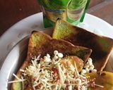Foto langkah ke 3 dari resep Cake grill with king banana with indomilk macha sauce and cheese messes.