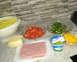 Foto del paso 2 de la receta: Milanesa con cheddar y con jamón y tomates