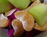 Foto langkah ke 4 dari resep Salad Buah JeNaM(Jeruk Naga Melon).