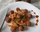 A picture of step 7 of Creamy Pasta in Fajita Seasoning with Dry Chicken Manchurian.