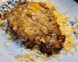 Sajtos kirántotthús tepsiben sütve recept fázis 2 fotója